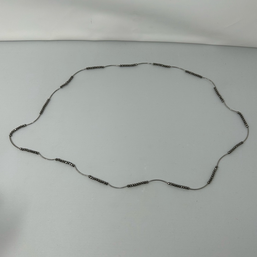 Elegant Silver Beaded Necklace
